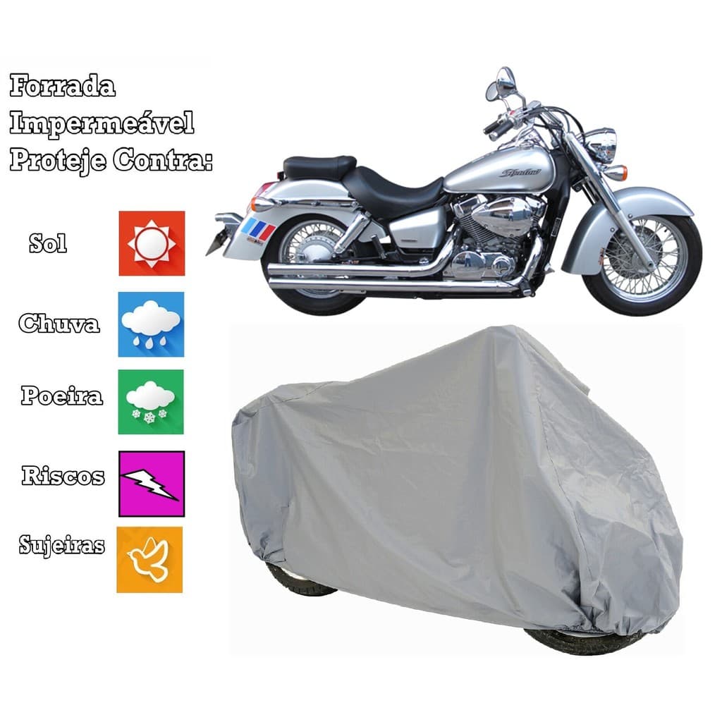 Capa Cobrir Moto Honda Shadow 600 100 % Forrada e 100% Impermeável
