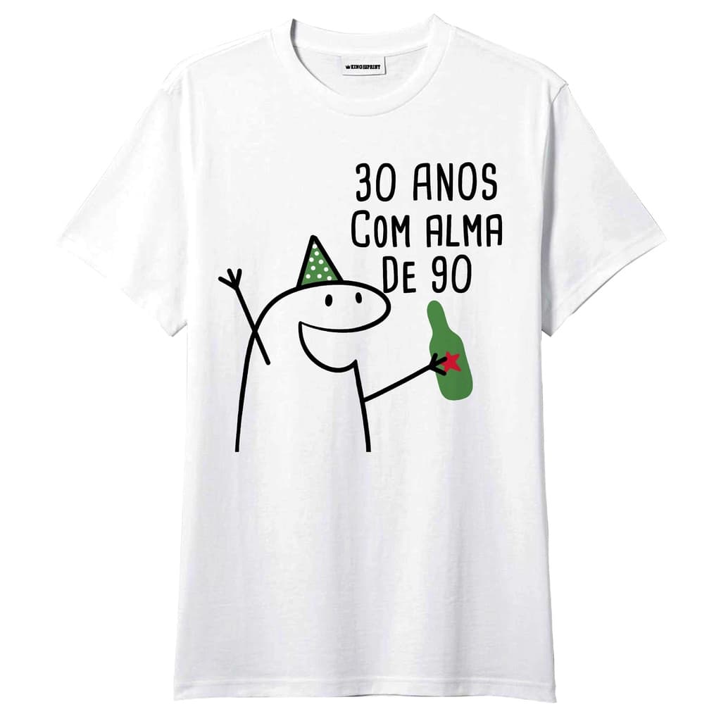Camiseta Flork Engraçada 30 Anos Presente Aniversário Promoção