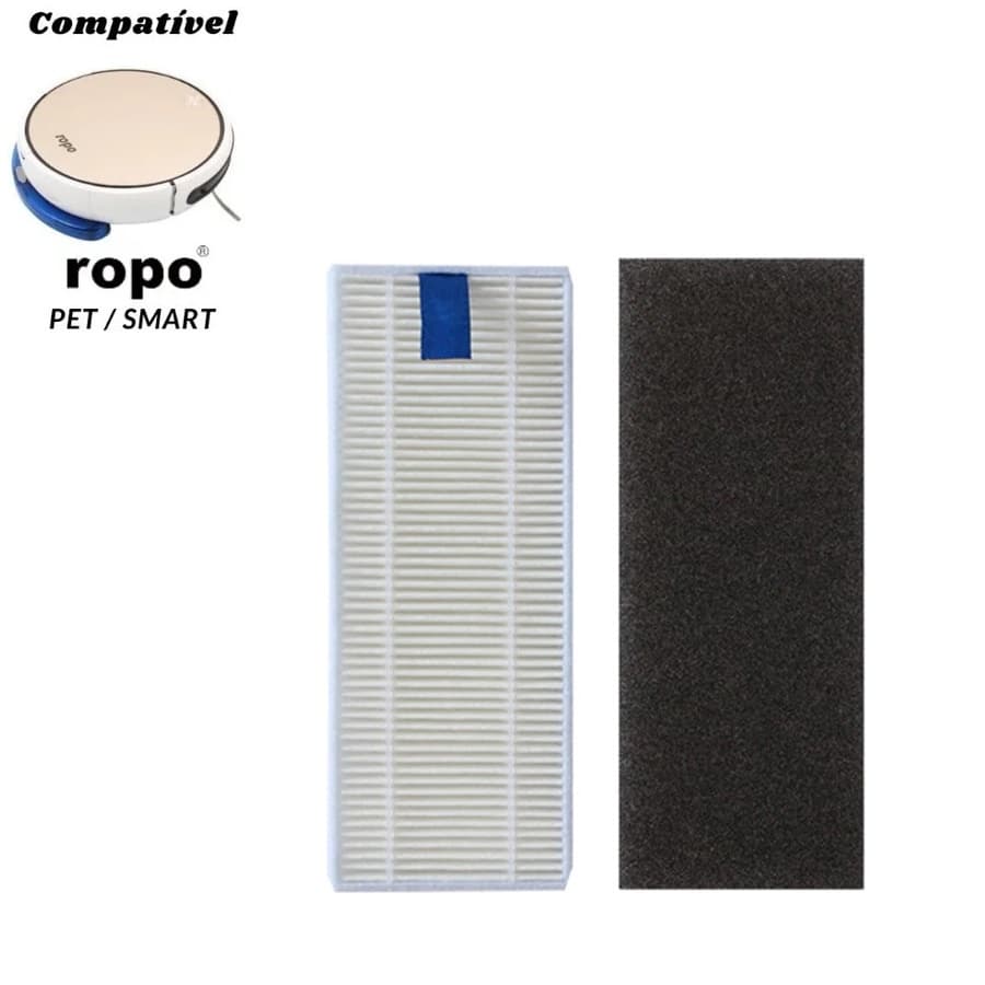 Filtro Hepa e Filtro Eletrostático Para Aspirador Isweep  X3, Ropo Smart e Ropo Pet
