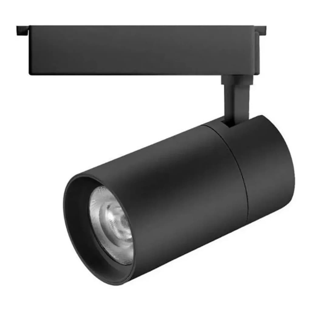 Spot Led 30w Para Trilho Eletrificado Preto Branco Quente 3000k