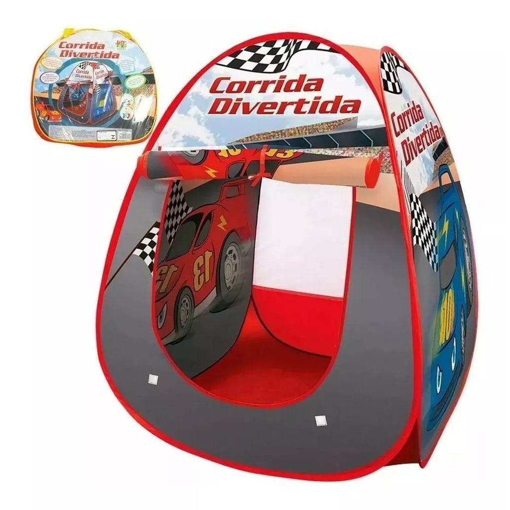 Barraca Infantil Dobrável Toca Tenda Cabana Menino Corrida Divertida DM Toys DMT4691