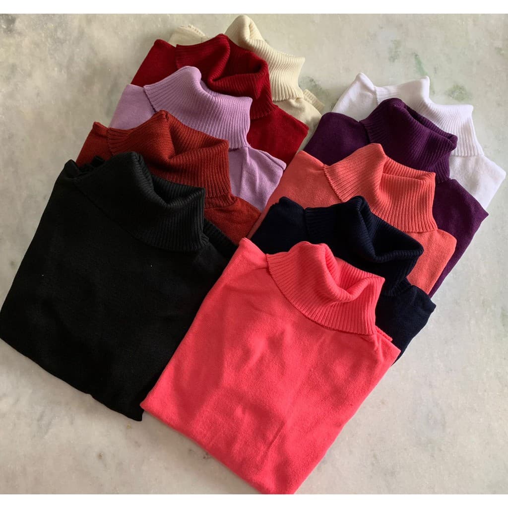 Blusa Feminina Básica Tricô Cacharrel Suéter Gola Alta Rolê