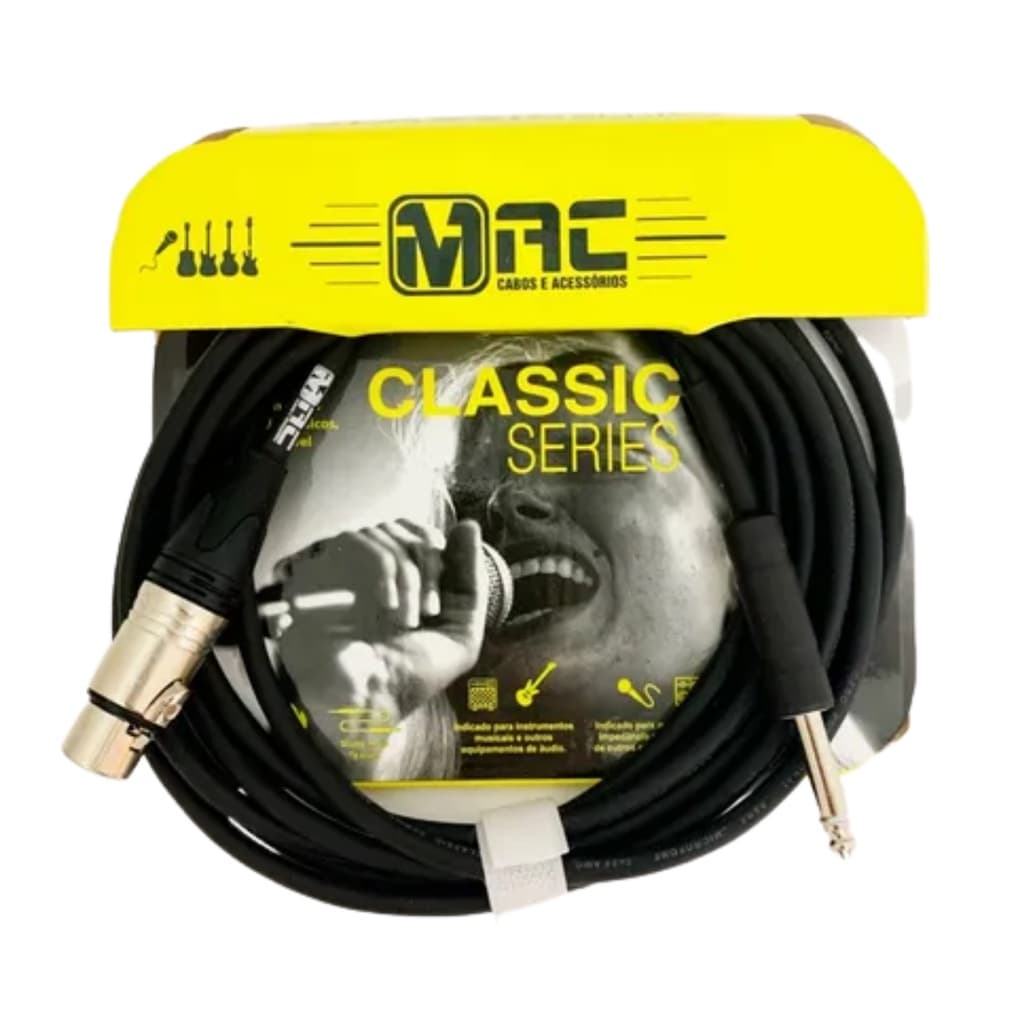Cabo Mac Desbalanceado XLR+P10 15FT 4,57 Metros Classic