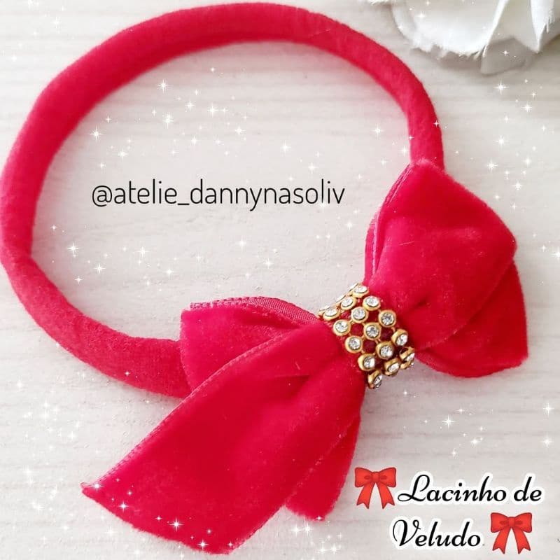 Laço de Veludo/ Laço de cabelo infantil/ Laço infantil/ Laços infantis / Laço vermelho/ Laços /Laço Pequeno