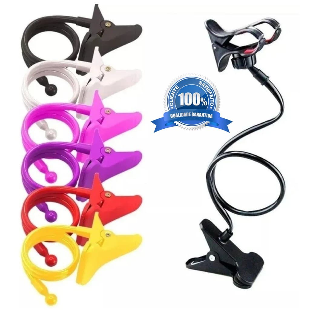 Suporte Universal Celular Haste Flexível Cama Mesa 61001 Compeão