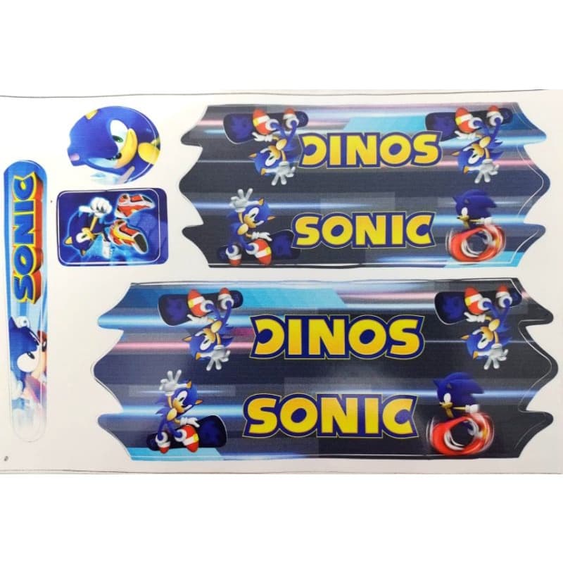 Adesivo Do Sonic Para Bicicletas Infantis Aro 12 14 16 20