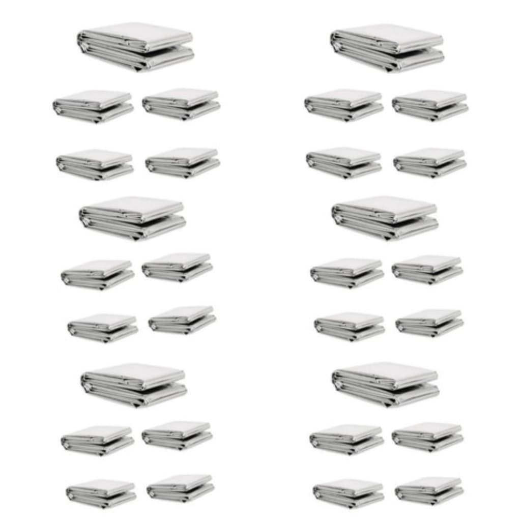Kit 83 Cobertores Térmicos Aluminizados Emergência Resgate Trilha Camping Aquecimento 2.10x1.40