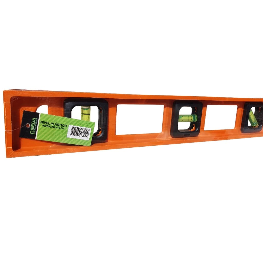 Nível Em Resina Com 3 Bolhas Régua 40 Cm 16 Polegadas - Mega