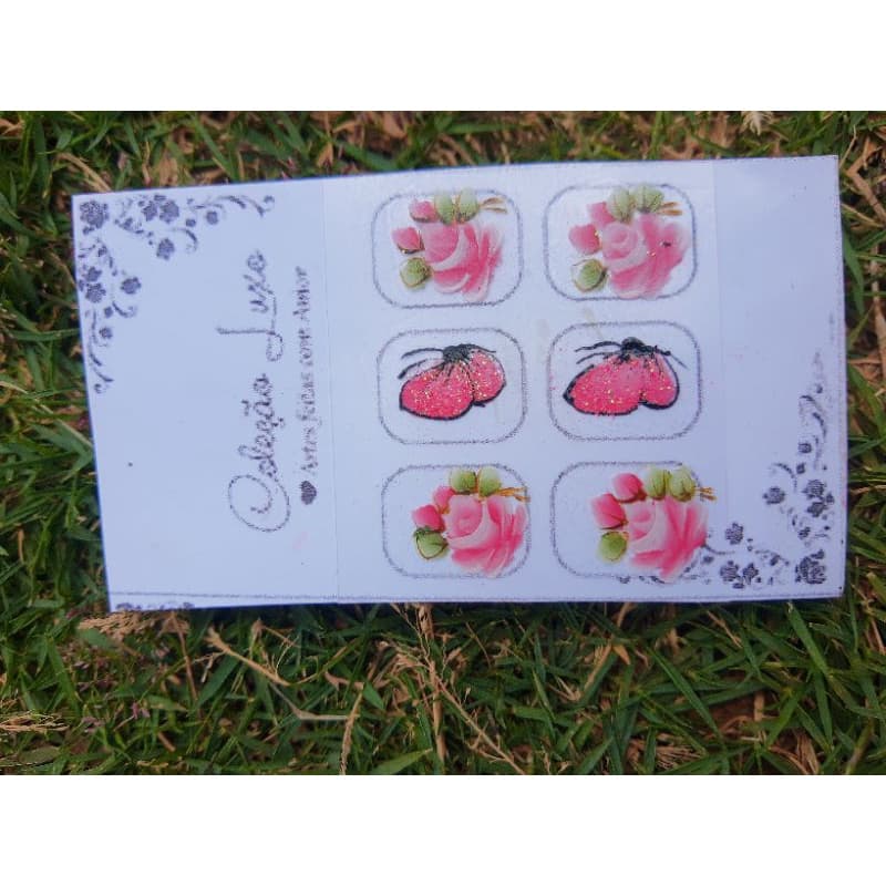 10 cartelas.  adesivos de unhas 3 pares em cada cartela