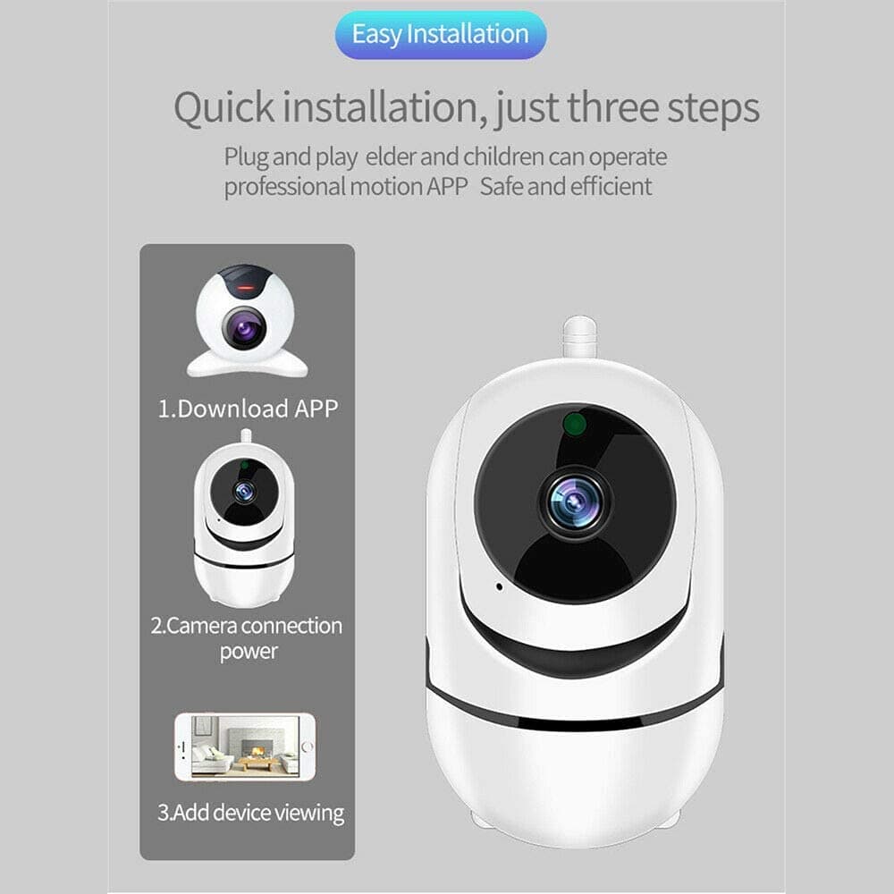 Câmera de Segurança WiFi XFTOPSE Monitoramento 360º 1080P HD Camera IP Sem Fio com Áudio Bidirecional, Detecção de Movimento
