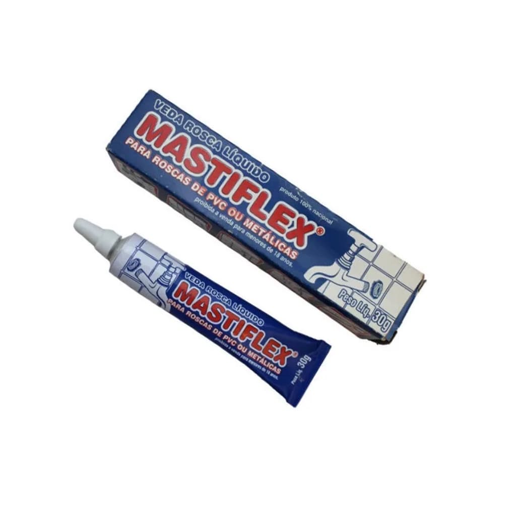Veda Rosca Líquido Mastiflex 30gr Agua Quente E Fria Adesivo