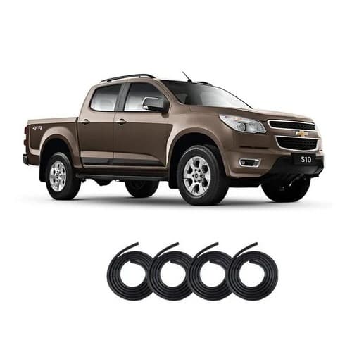 Kit Borracha De Porta S10 2012 2013 2014 2015 2016 4 Peças
