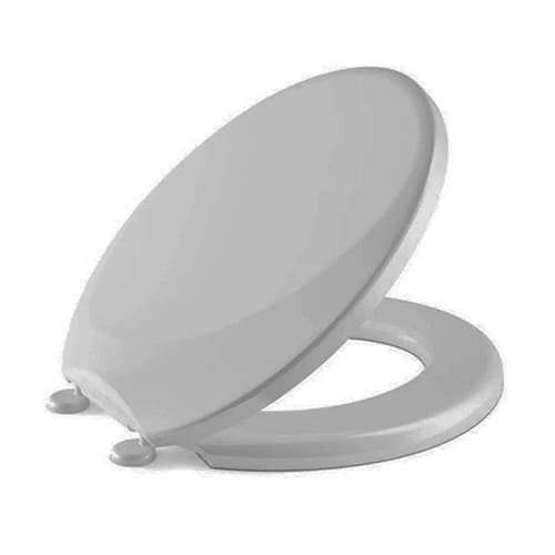 Assento Oval Almofadado Suavit Cinza Conv. Pp Tigre