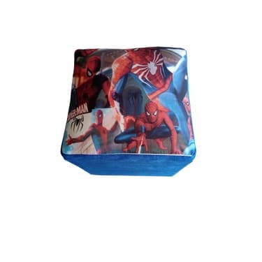 Puff Quadrado infatil  Decorativo Personagem Homem Aranha,  Barbie e Outros