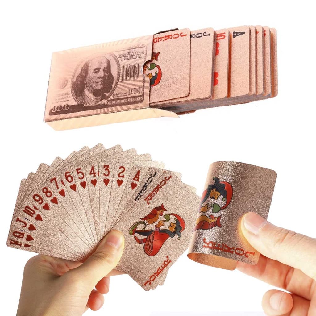Jogo Baralho Cartas Criativo Várias Cores Rosa Rose Gold Dourado Prata Truco Cacheta Poker Pôquer