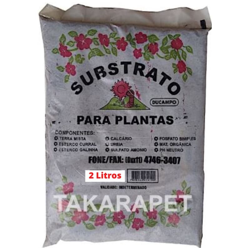 Terra Adubada Substrato para Plantas 2 Litros DuCampo