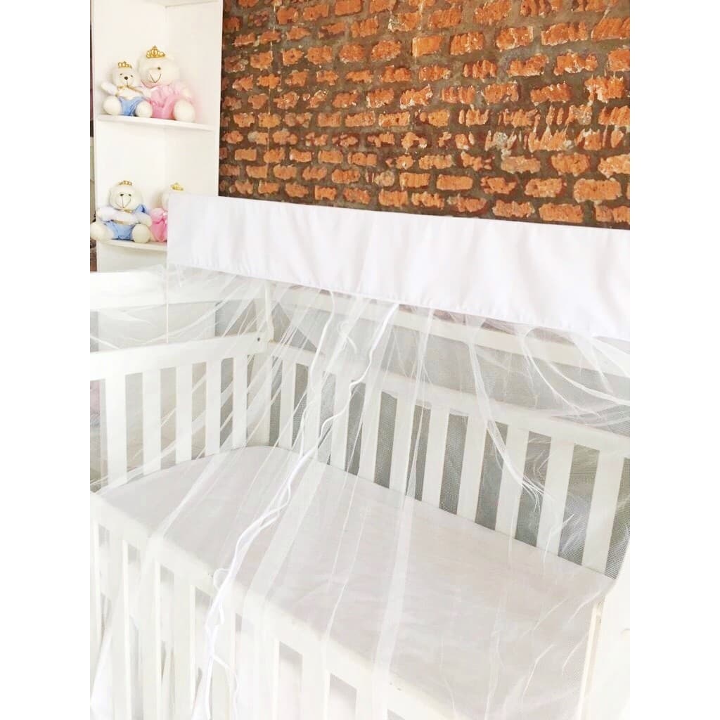 Mosqueteiro Bando para Berço Americano e Nacional Tela Mosquiteira Cortinado Bebe Bandô