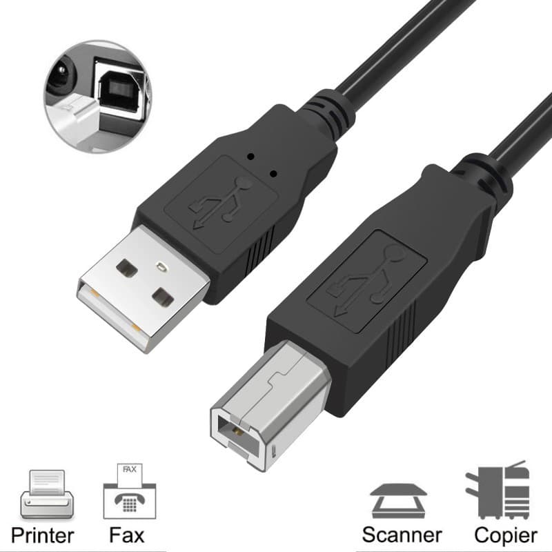 Cabo de Impressora USB 2.0 AM BM Com 1.5m de Alta Velocidade Scanner Multifuncional Inktank