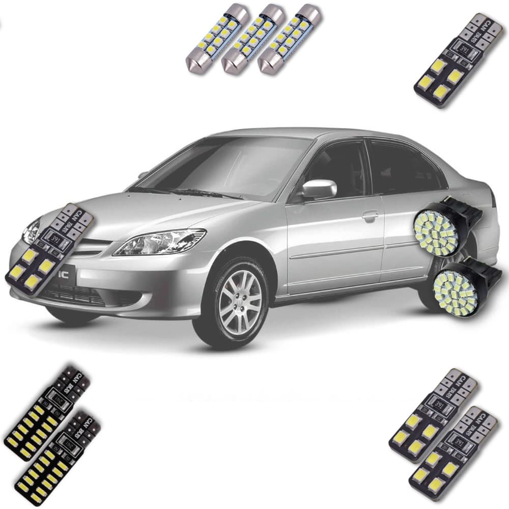 Kit Lâmpadas Led Honda Civic 2002 a 2006