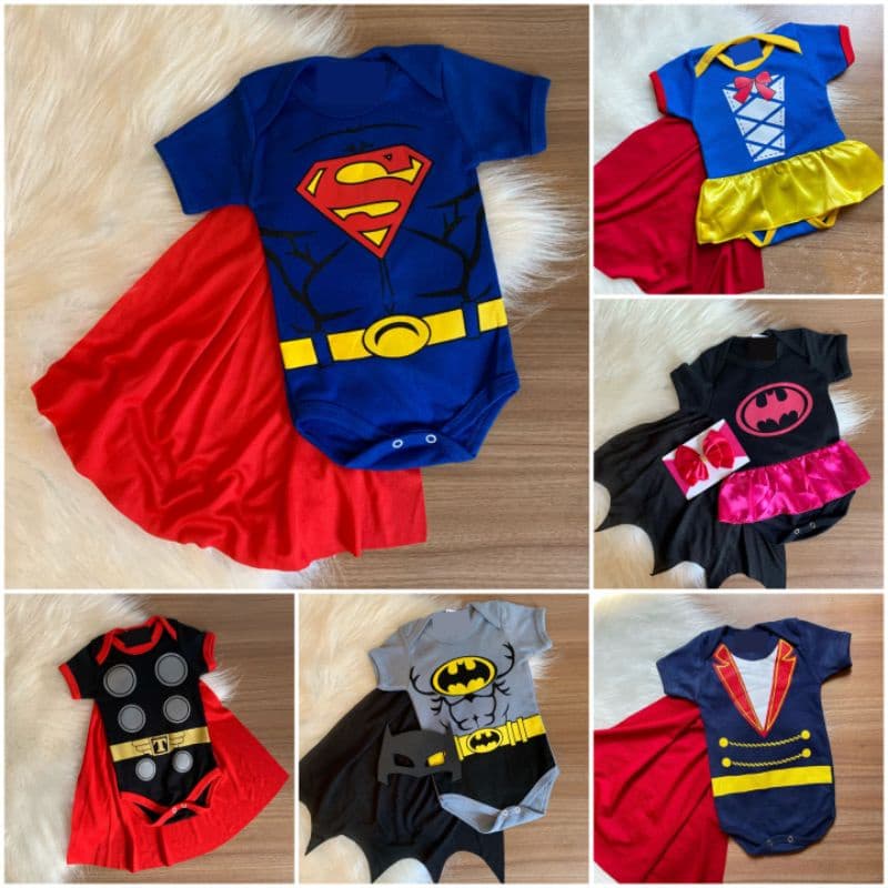 Body Capa Temático Bebê Mêsversário Infantil Menino e Menina