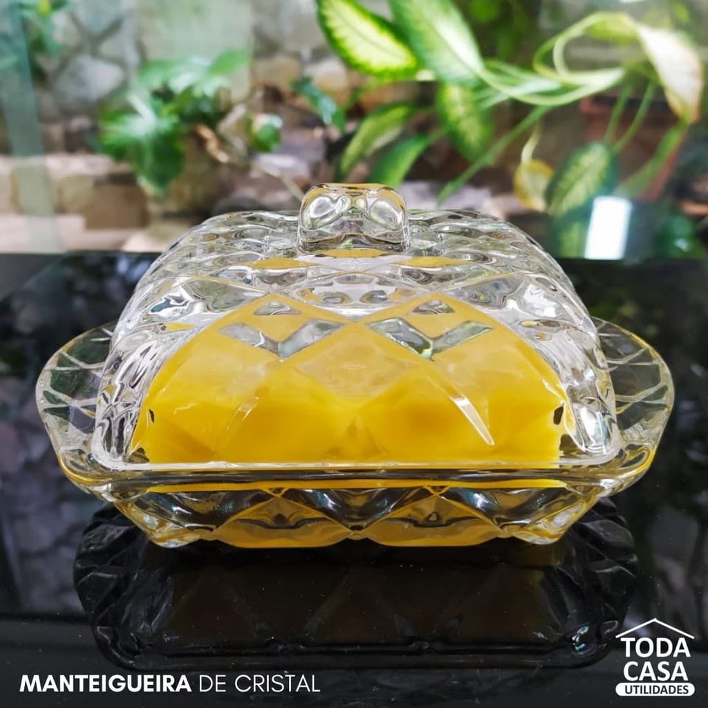 Manteigueira de Cristal com Tampa Deli Diamond - Lyor