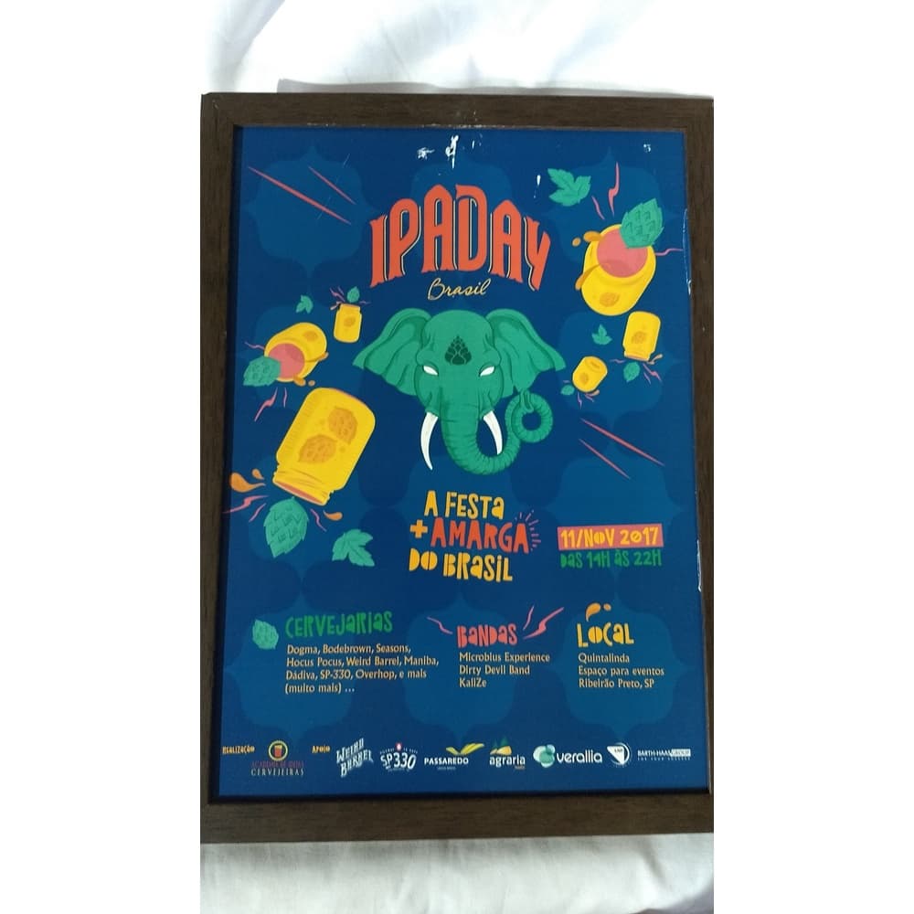 Quadro Propaganda Cerveja Ipaday Brasil 45cm x 33cm