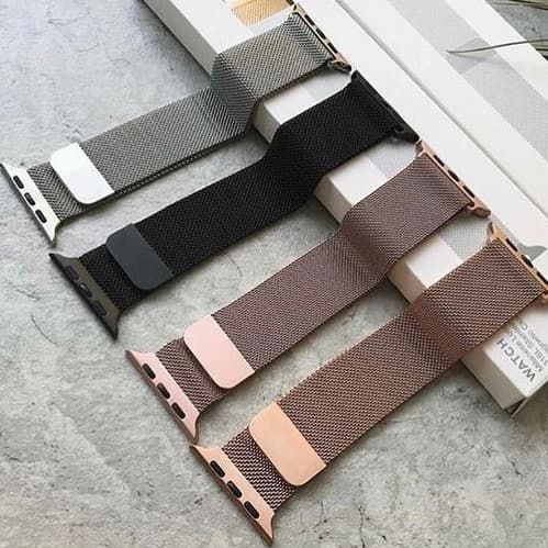 Pulseira Milanese Loop Aço Metal Watch 38mm 40mm 42mm 44mm 45mm 46mm 49mm