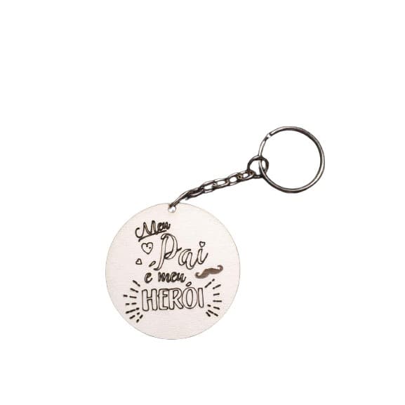 30 Chaveiro Dia dos Pais Personalizado Lembrancinha Meu Pai é Meu Herói