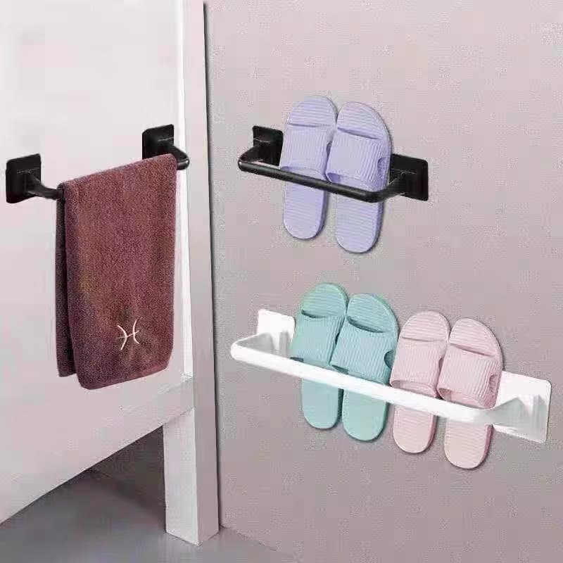 Suporte Porta Toalhas não precisa fura Adesivo Cozinha Banheiro Box Até 5kg Suporte toalha de rosto Suporte De Toalha Para Banheiro Plástico