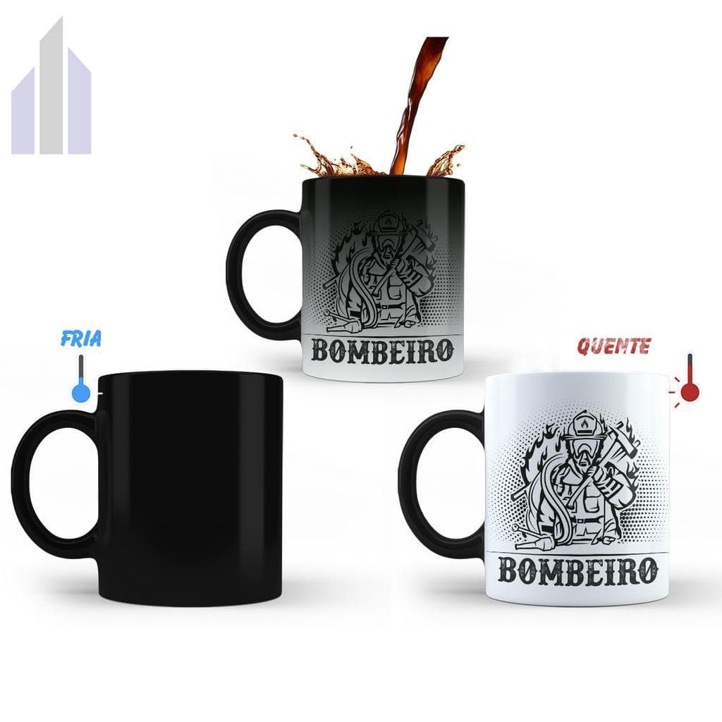 Caneca Mágica Bombeiro 325ml Cerâmica
