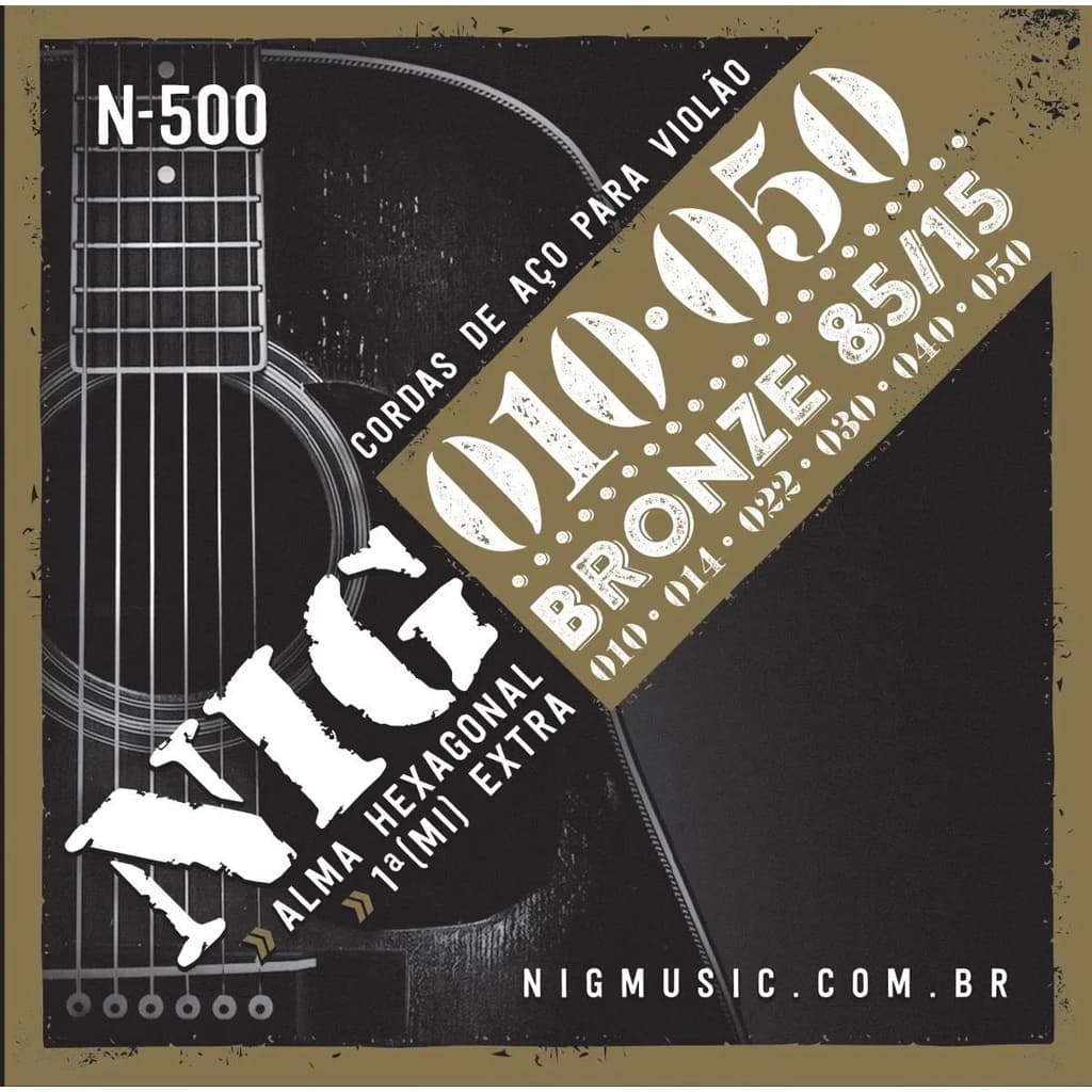 Encordoamento Violão Corda Aço Nig N500 010-050