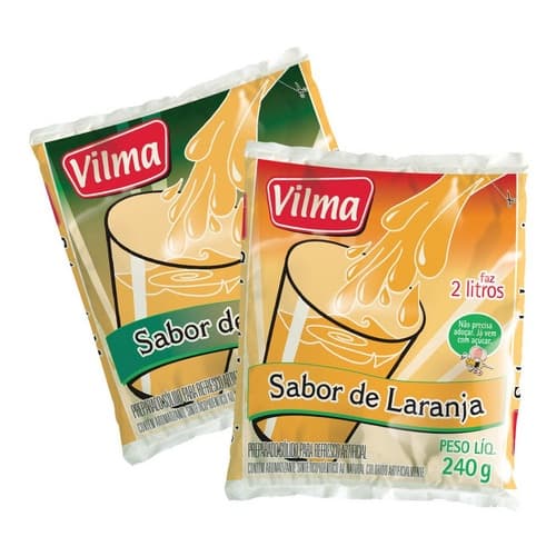 Refresco Pó Vilma 240g Combo Com 5 Unidades Adoçado.