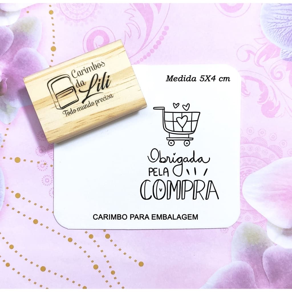 Carimbo Obrigada pela compra - carimbo para embalagem - carimbo agradecimento. Peça nosso catalogo completo. Temos mais de 90 opções