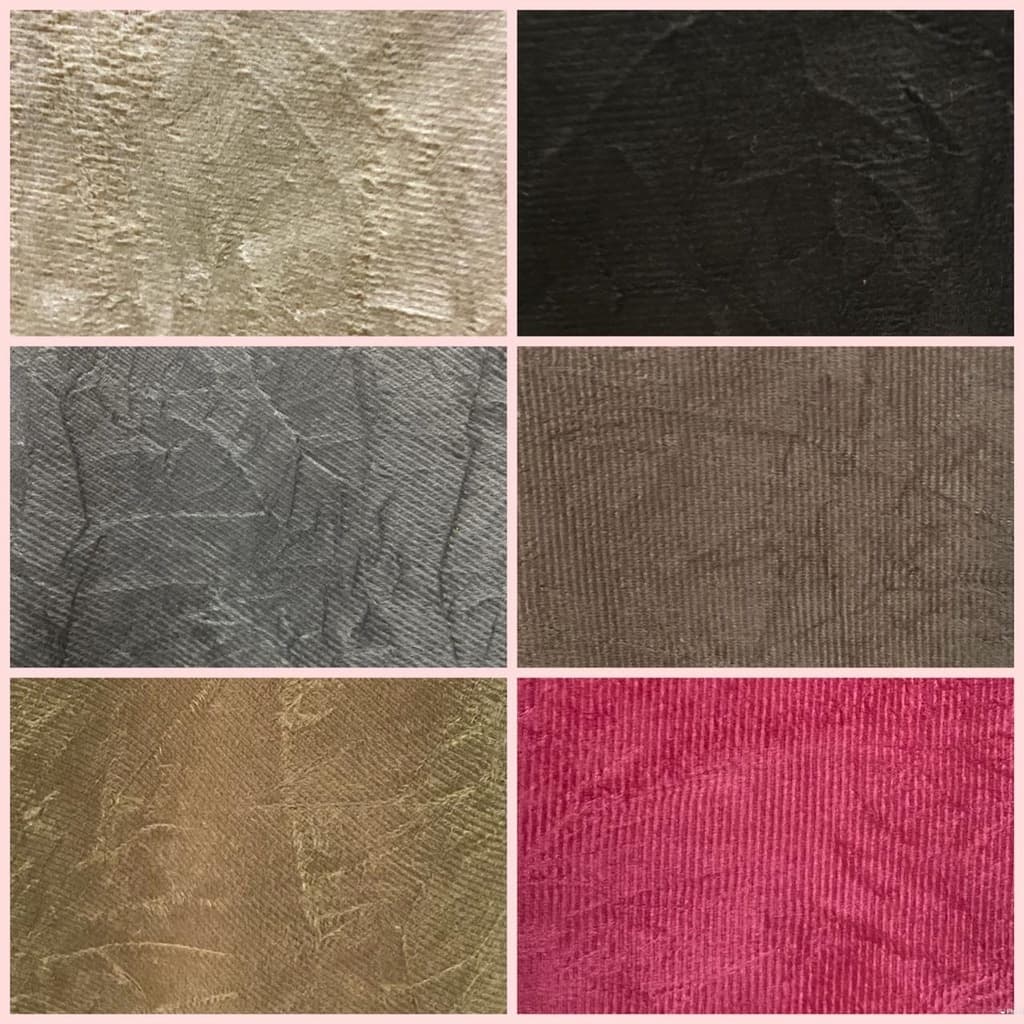 Tecido Suede Nobuk Amassado Várias Cores 10 metros de Comprimento por 1.40 m de Largura