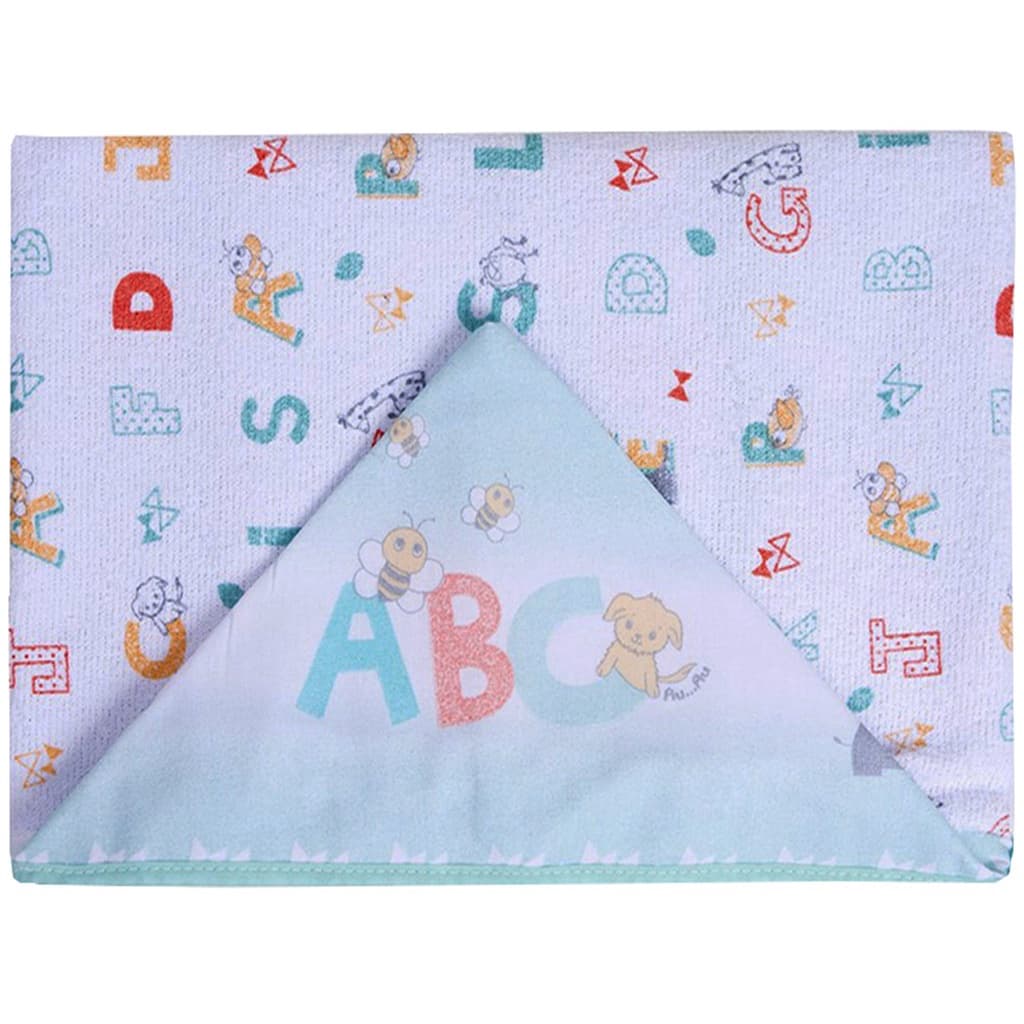 Toalha Estampada Felpuda Com Capuz E Forrada Com Fralda Para Melhor Absorção