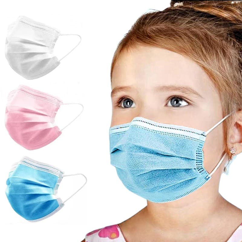 Kit M.áEscaravelho Infantil Cx C/ 50 PçS CirúDescarte de Adulto rgicaáVel De ProteçãO Facial Tripla NOVA Segura Hospitalar