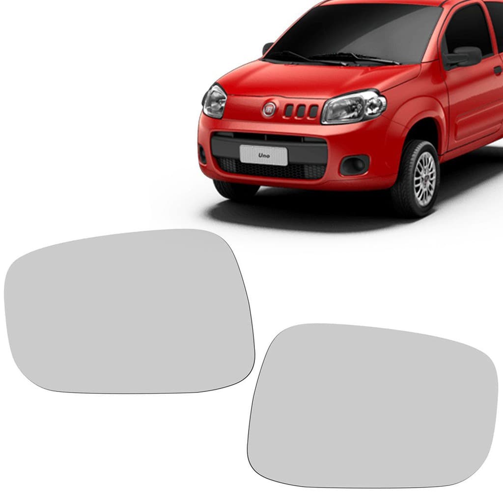Lente espelho vidro retrovisor Uno vivace 2010 2011 2012 2013 2014 2015 2016