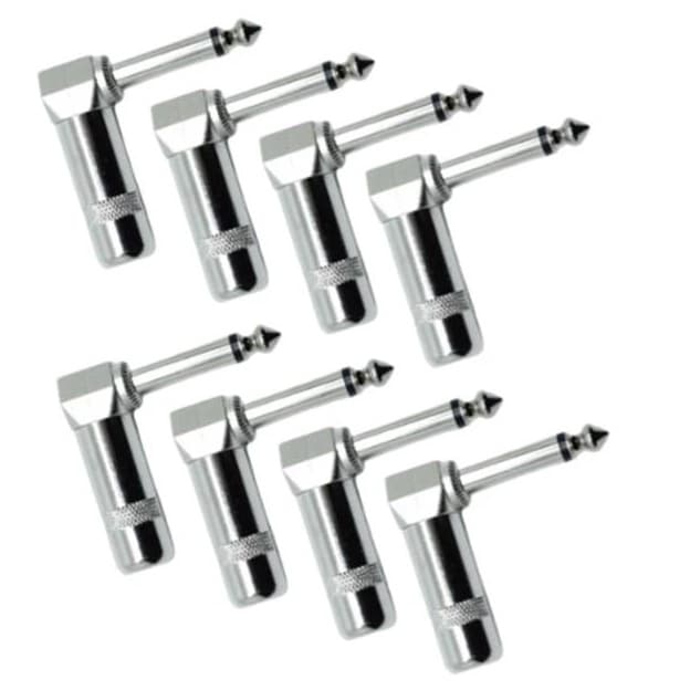 Kit 8 Conector Plug P10 90 Graus
