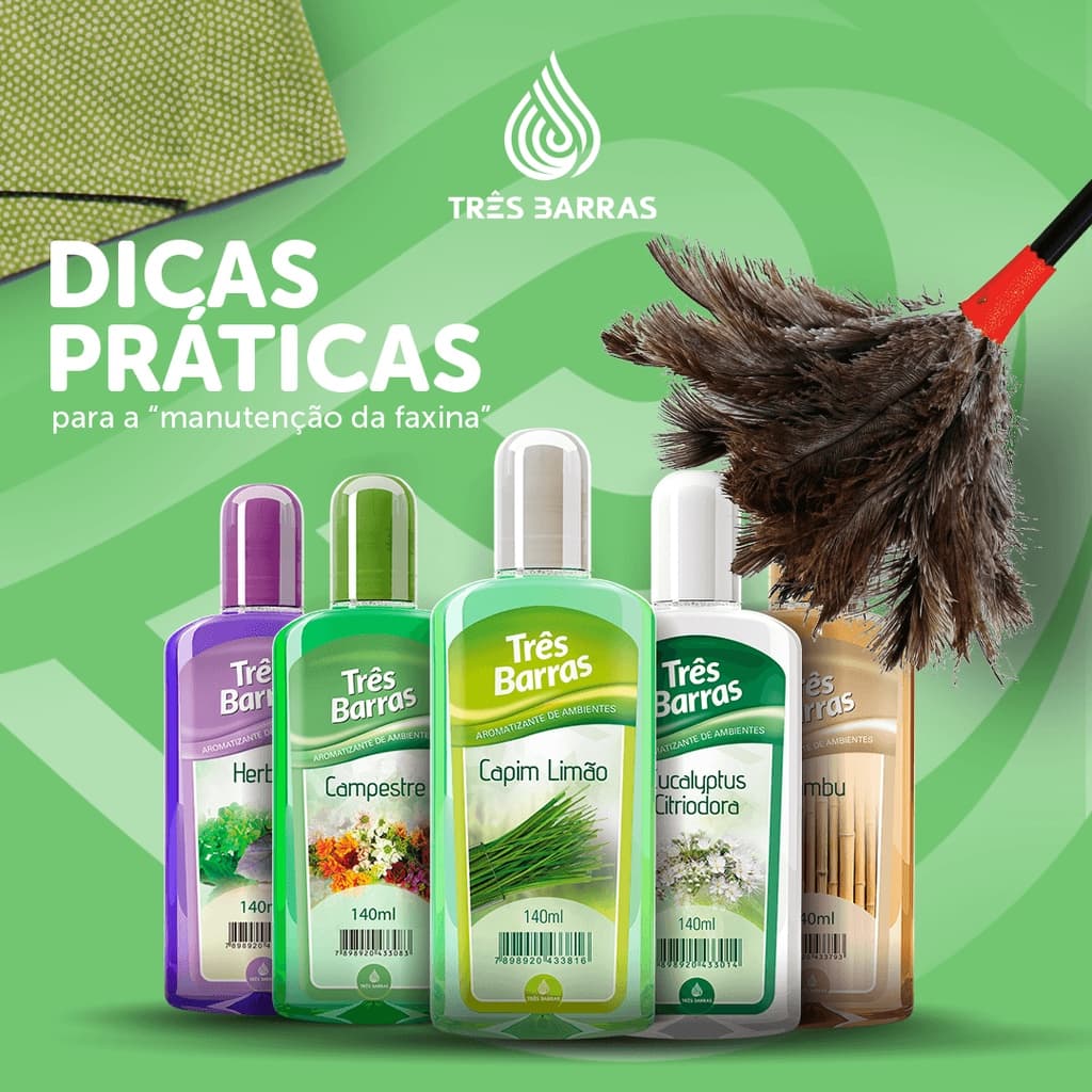 Aromatizador de Ambiente Três Barras-Ambiente -Frescor- Fragrâncias 1Unidade
