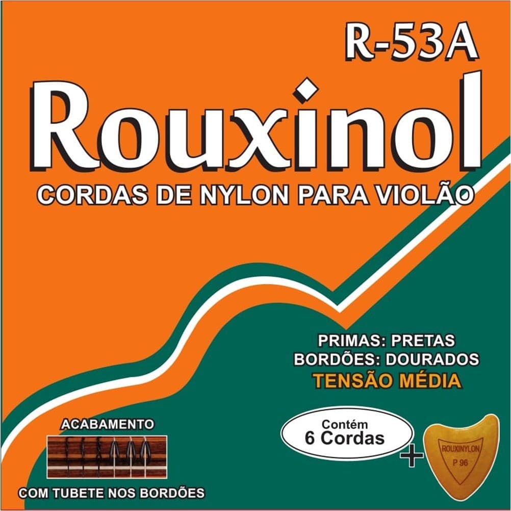 Encordoamento Corda Rouxinol Violão Nylon Media R53A