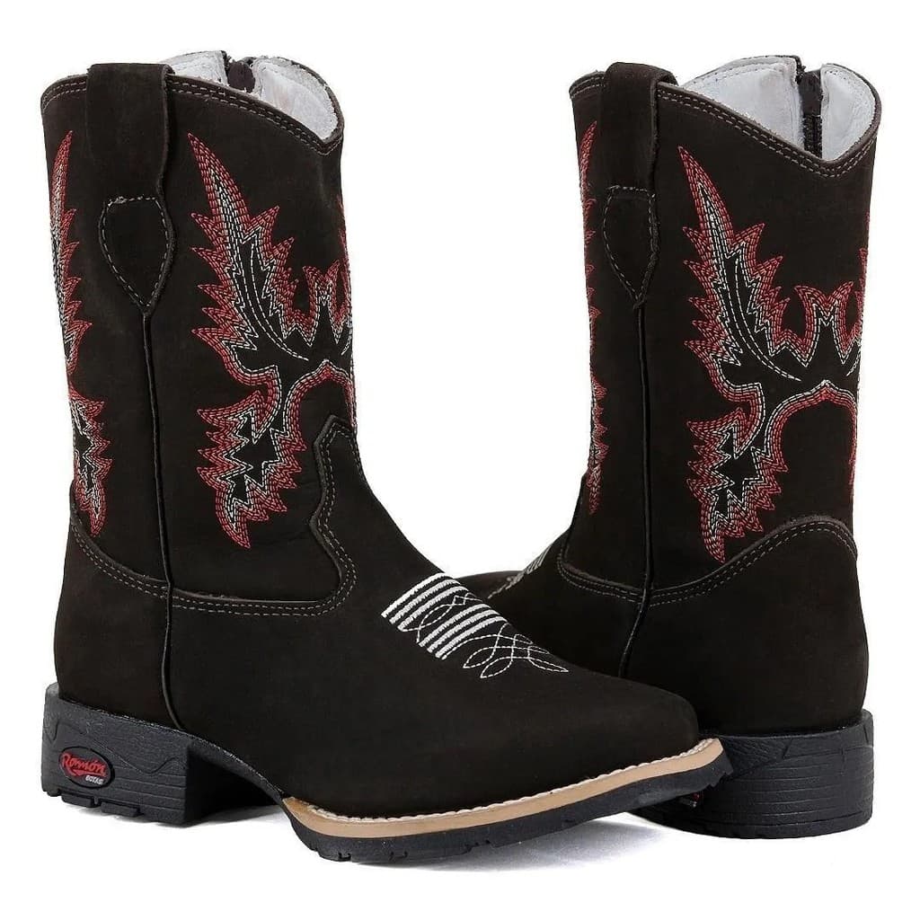 Bota Country Infantil Texana Menino Cowboy Cafe Festa Peao