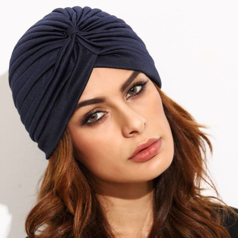 Turbante Lenço Toca de Proteção Indiano Elástico Faixa de Cabelo - Chapéu Coque