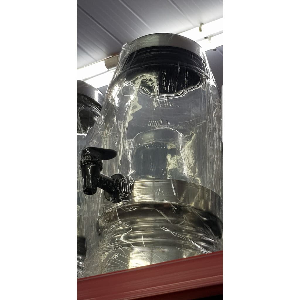 Suqueira Vidro 31 Cm Com Torneira Refresqueira Detalhe Ino