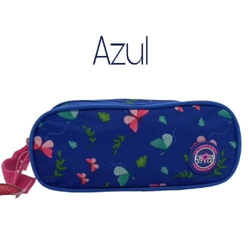Estojo bolsinha de lapis canetas Escolar Borboletas Clio 3 ziper reparticoes