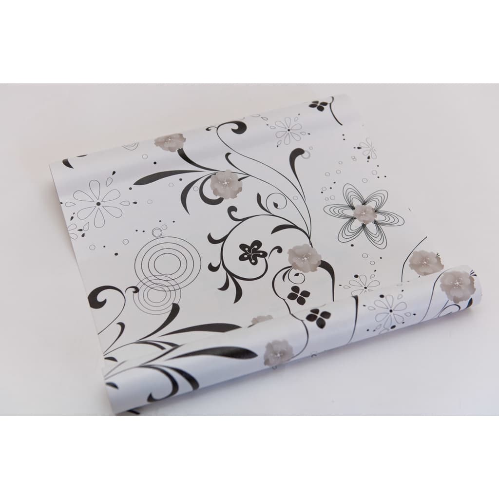 Papel De Parede Adesivo Autocolante Floral Monocromático Lavável 45cm x 2m