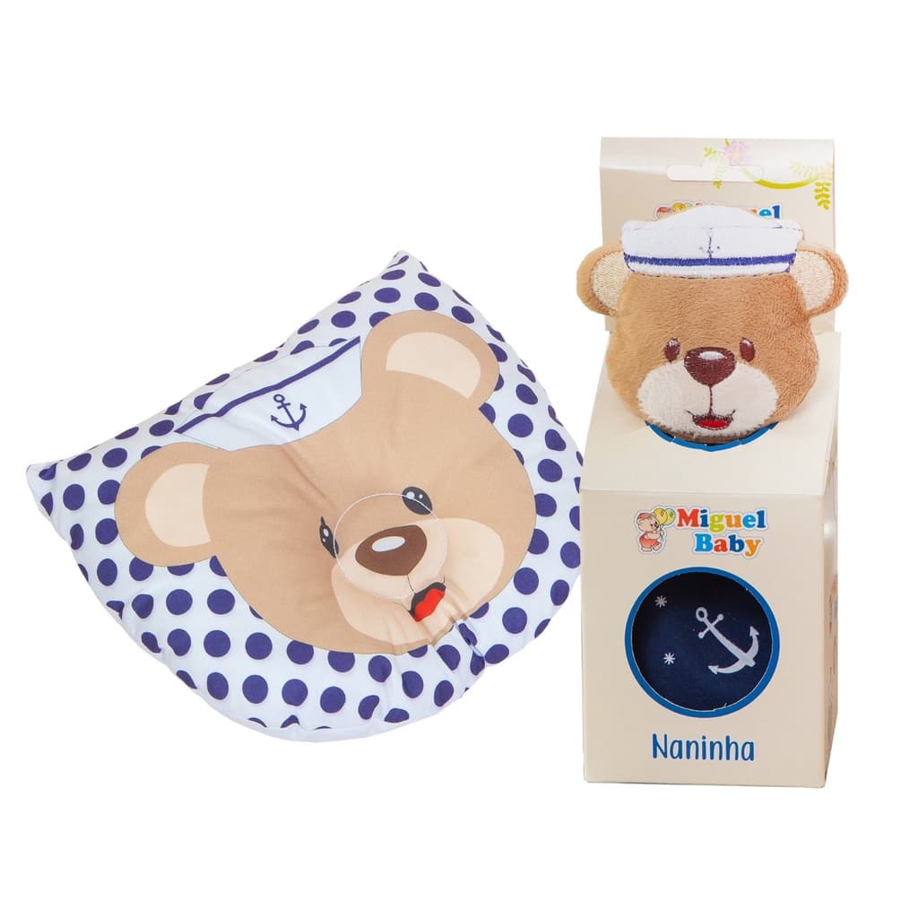 Kit Combo 1 Naninha + 1 Travesseiro Anatomico Menino/menina - (promoção)