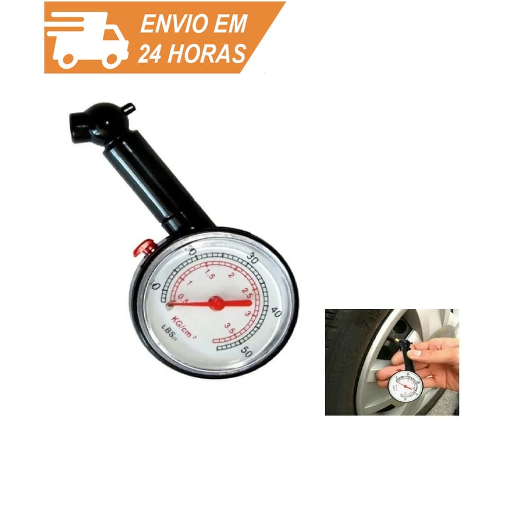 Calibrador De Pneus Carro Moto Bicicleta Manômetro Promoção Pronta Entrega Envio Imediato