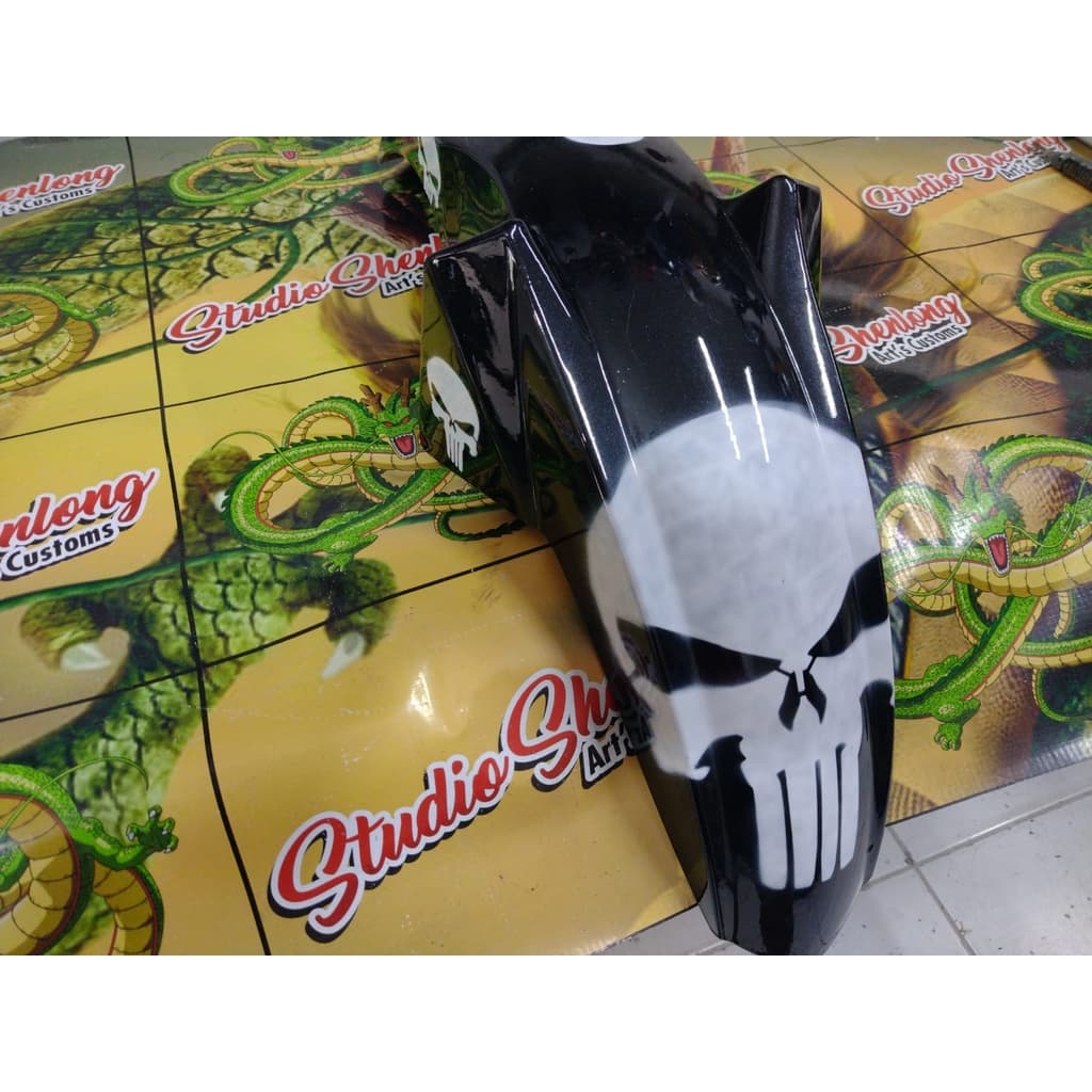 Paralama Factor Ybr 150 Com Grafite - Justiceiro