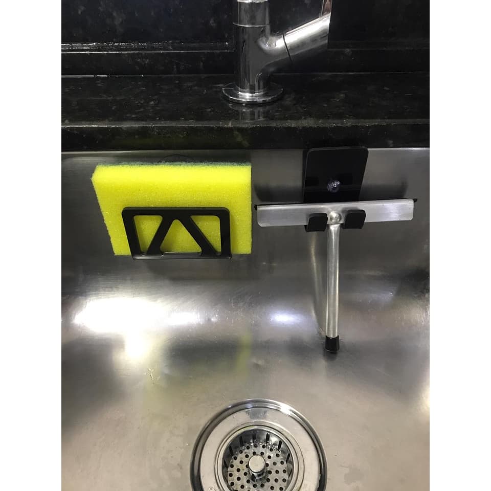 Kit Suporte Para Pia Esponja Bucha Rodinho de Pia Com Ventosa Organizador