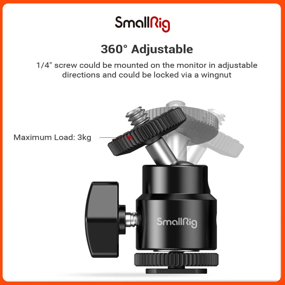 Adaptador Para Monitor LCD Smallrig 1/4 " Com Parafuso Adicional Câmeras , Canon/Nikon Olympus Pentax Panasonic Fujifilm Kodak-761